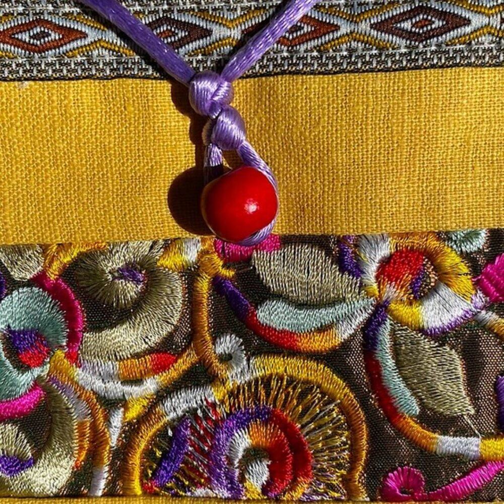 Embroidered Vintage Fabric Wallet - Picture 4 of 4